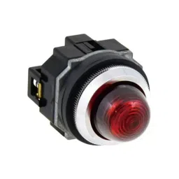 IDEC Zinc Die Cast Series Round LED Pilot Light with 30 mm Mounting Hole Dia, APD166DNR-16