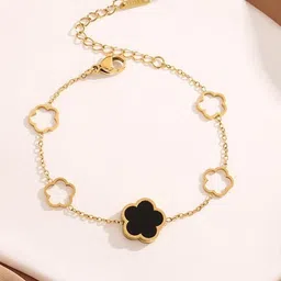 MYKI Gold-Plated Stainless Steel Opal Wraparound Bracelet-image-52