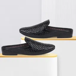FAUSTO Men Textured Lightweight Mojaris-0