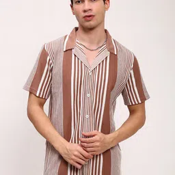 SHOWOFF Men Comfort Multi Stripes Opaque Striped Casual Shirt-image-67