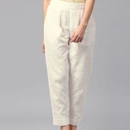 Jaipur Kurti Women White Trousers-picture-57