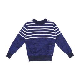 Palm Tree by Gini & Jony Kids Blue Cotton Striped Sweater-picture-19