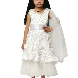 Wish little Girls Embellished Beads & Stone Satin Maxi Dress-image-71