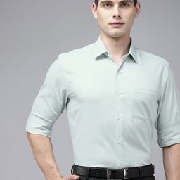 Arrow Pure Cotton Manhattan Slim Fit Self Design Textured Formal Shirt-picture-48