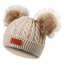 Momisy Pom Pom Design Beanie Solid White- Diameter 16 cm-image-11