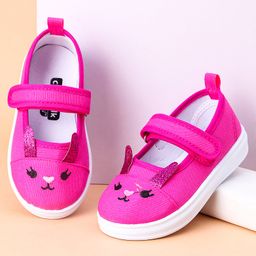 Cute Walk by Babyhug Velcro Closure Casual Shoes - Fuchsia-image-45