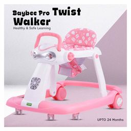 Baybee Pro 2 in 1 Twist Baby Round Musical Walker- Pink-image-21