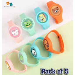 MIHAR ESSENTIALS Mosquito Repellent Bands with LED Light Up, Insect & Bug Pest Repeller Waterproof Bracelet with Essential Oils For Kids and Adults, Baby Wrist Band Pack of 5 - (Colour and Print May Vary)-16