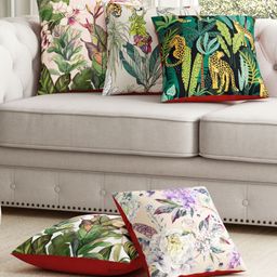 SEJ by Nisha Gupta Premium Cushion Covers Abstract Print Pack Of 5 (Color May Vary)-13
