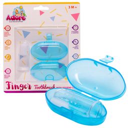 Adore Baby Fingerbrush with Hygiene Storage Case- Blue-image-74