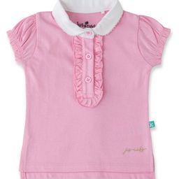 JusCubs Cotton Half Puff Sleeves Solid Top - Pink-image-83