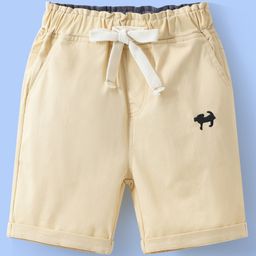 Mark & Mia Cotton Knee Length Shorts with Puppy Embroidery - Beige-image-84