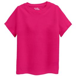 Guugly Wuugly Super Soft Combed Compact Cotton Knit Half Sleeves Solid Skin Friendly Tee - Pink-image-85