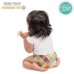 SuperBottoms BASIC Reusable Cloth Diaper for babies Freesize Adjustable, Washable and Reusable Peach Geometric image 2