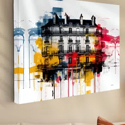 Myntra Elegant Homes White & Black Abstract Canvas Wall Art-image-93