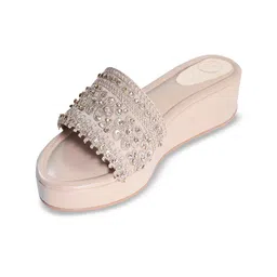 Sana K Luxurious Footwear Party Flatform Mules-2