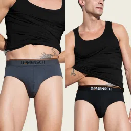 Pack of 2 Deo-Cotton Deodorizing V Shape Solid Men Brief-image-43
