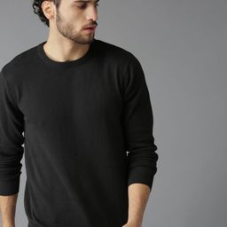 The Roadster Lifestyle Co Men Black Solid Sweater-image-79