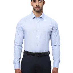Raymond Blue Slim Fit Checks Shirt-image-47