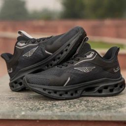 Red Tape Men's Flow+ Black Walking Shoes-image-74