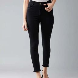 DOLCE CRUDO Black Plain Jeans-image-68