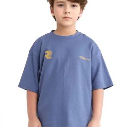 Rare Ones Boys Blue Cotton Blend Graphic T-Shirt-image-34