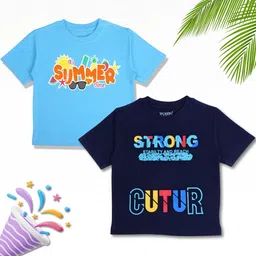 WORTON FASHION Kids Pack of 2 Regular Fit Printed T-shirt-picture-14