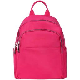 Lino Perros Fuchsia Synthetic Solid Backpack - 12.3 Ltrs-image-11