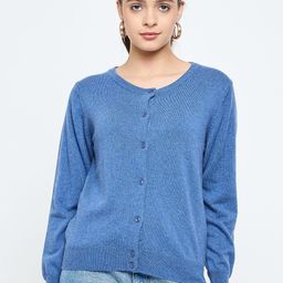 CREATIVE LINE Women Round Neck Winter Woollen Cardigan-image-76