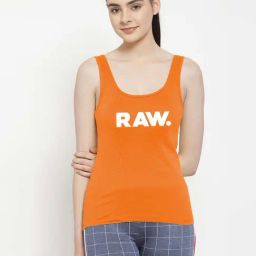 Friskers Orange Graphic Print Camisole-image-18
