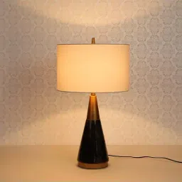 Home4U Mia White & Gold Table Lamp - Set of 1-1