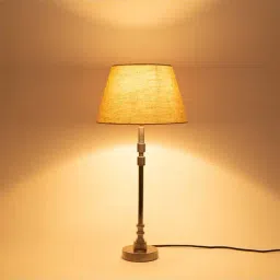 Home4U Hele White & Silver Table Lamp - Set of 1-26