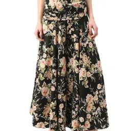Trend Arrest Black Regular Fit Pleated Palazzos-image-83