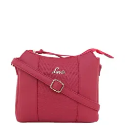 Lavie Denali Fuchsia Pink Textured Sling Handbag-21