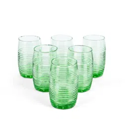 Home4U 'Isadore' Green Drinking Glass (0.23 L) - Set of 6-17