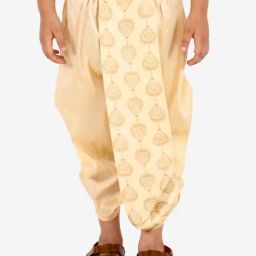VASTRAMAY Kids Golden Embroidered Dhoti-image-17