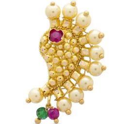 Waman Hari Pethe Jewellers 18k Gold Nosepin for Women-image-84