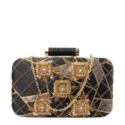 NR by Nidhi Rathi Black Fabric Clutch-97
