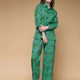 SELVIA Green Printed Co-Ord Set-image-40