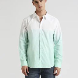 Pepe Jeans Green Regular Fit Ombre Shirt-image-60