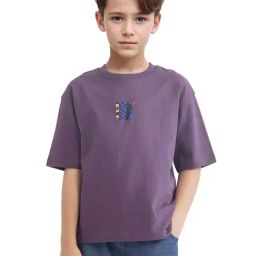 Rare Ones Boys Purple Cotton Graphic T-Shirt-image-34