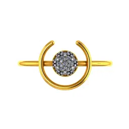 P.C. Chandra Jewellers 14k Yellow Gold Ring with A Circular & Semi-Circular Design for Women & Girls-image-11