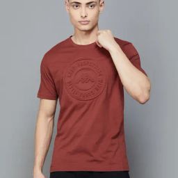 KAPPA Rust Cotton Regular Fit Printed T-Shirt-image-31