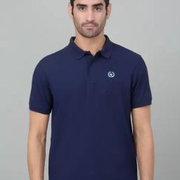 Cantabil Navy Blue Regular Fit Sports Polo-image-43
