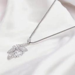 crash.club by CKC 925 Sterling Silver Floral Petal Chain Pendant for Women-picture-8