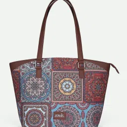 ZOUK Multicolor Mandala Print Printed Tote Handbag image 3
