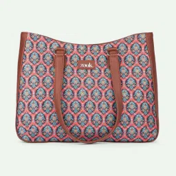 ZOUK Udaipur Meenakari Printed Tote Handbag image 3