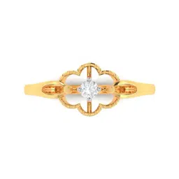 P.C. Chandra Jewellers 14k Yellow Gold Floral Design Ring for Women & Girls-image-30