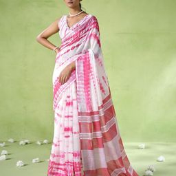 Kalista Tie and Dye Printed Cotton Saree-6