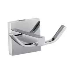 Parryware Twin Robe Hook Sigma Series Silver Brass Chrome Finish, T5907A1-28